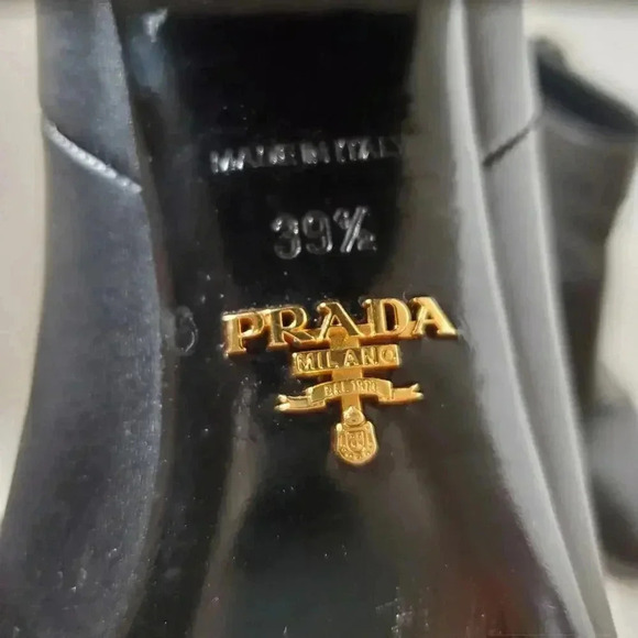 PRADA Black Ankle Boot Size 39.5 - Picture 9 of 10